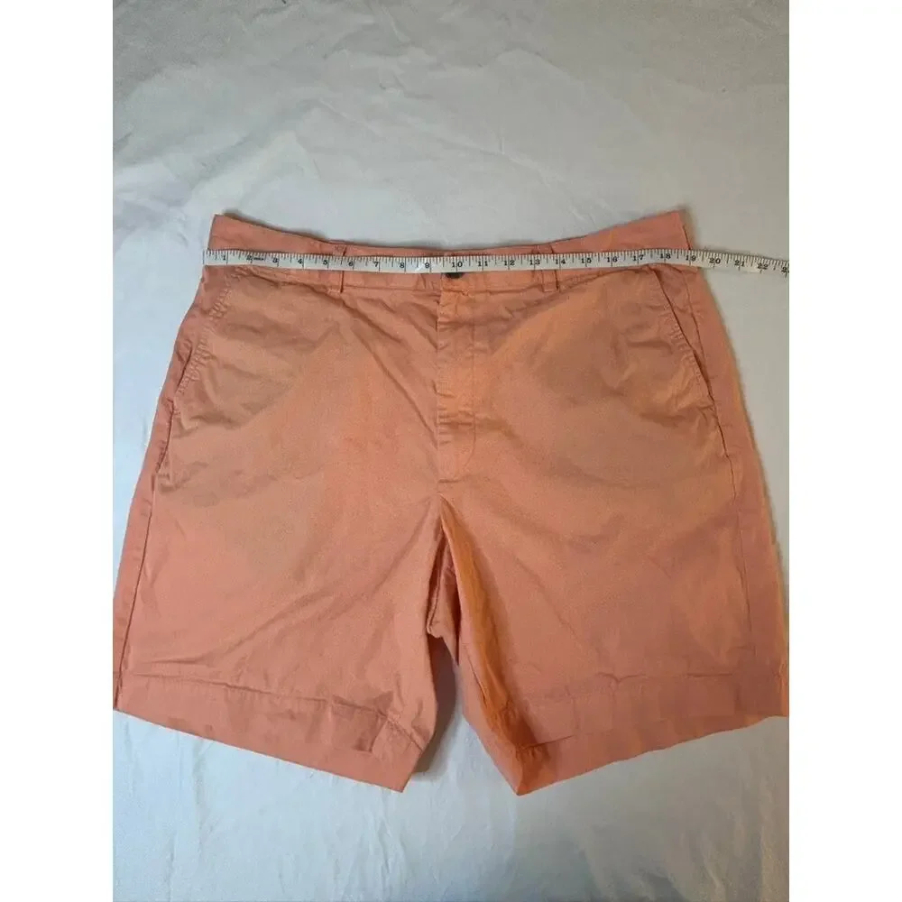 Coral Orange Brooks Brothers 346 Chino Shorts Flat‎ Front Cotton 38 Mens